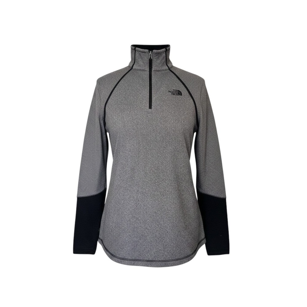 The North Face 1/4 Zip Fleece Lined Pullover Size Women's Large Color Black/Gray